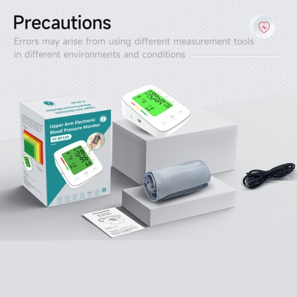 Kingclinic LCD Portable Upper Arm Blood Pressure Monitor Measurement Tool Portable Digital Tonometer Sphygmomanometer BP monitor - Image 4
