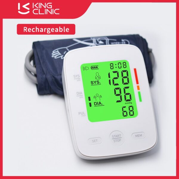Kingclinic LCD Portable Upper Arm Blood Pressure Monitor Measurement Tool Portable Digital Tonometer Sphygmomanometer BP monitor - Image 6