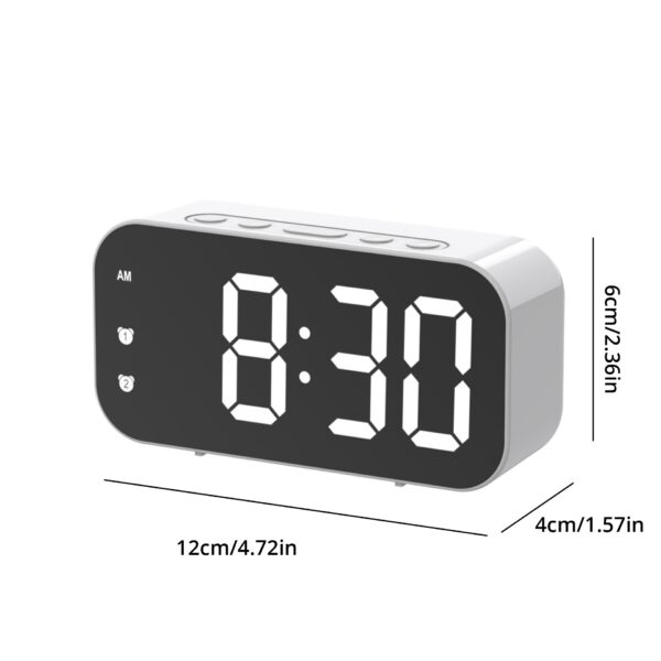 LED Mirror Table Clock Digital Alarm Snooze Display Time Desktop Electronic Table Clocks Desktop Clock - Image 6