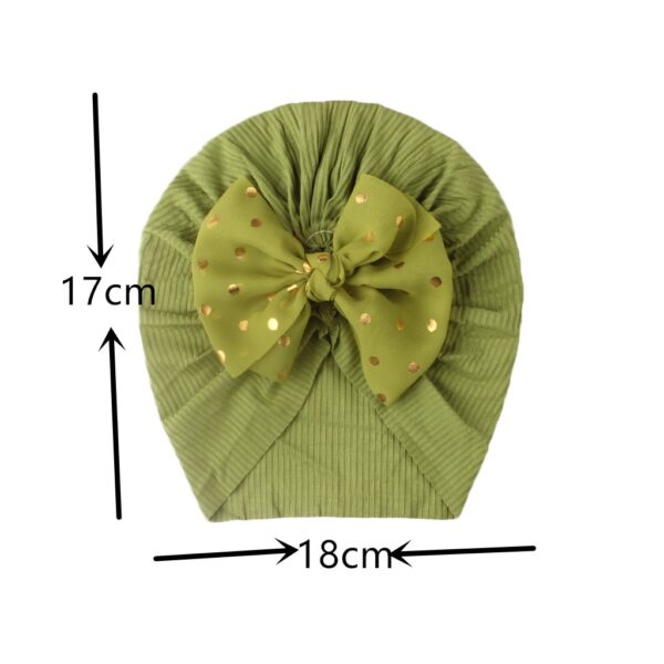 Lovely Shiny Bowknot Baby Hat Cute Solid Color Baby Girls Boys Hat Turban Soft Newborn Infant Cap Beanies Head Wraps - Image 6