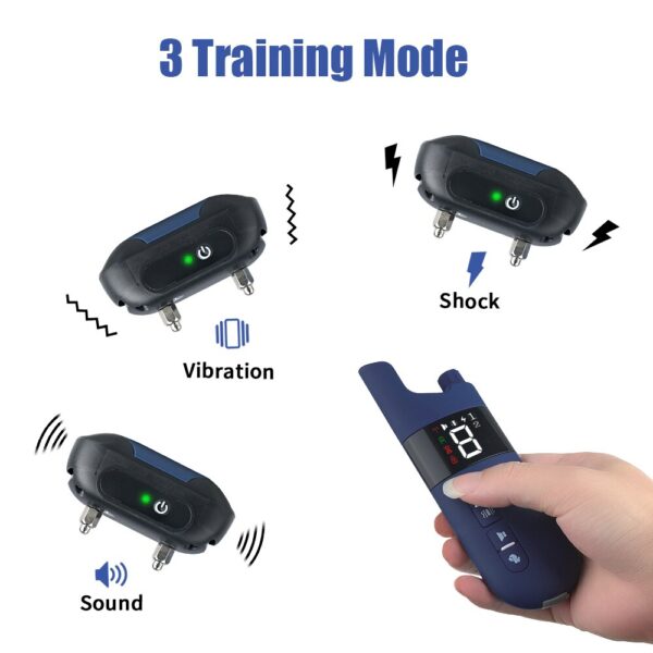 MASBRILL 800m Electric Dog Training Collar Light IP7 Waterproof Pet Remote Control With Shock Vibration Sound Function Collars - Image 4