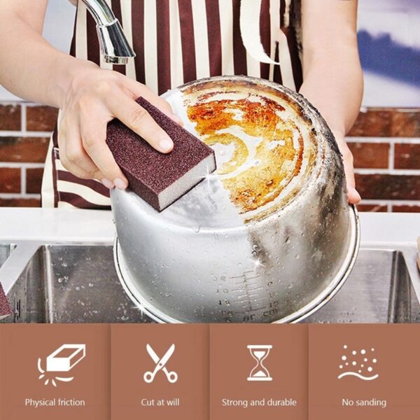 Magic Sponge Eraser descaling emery cleaning brush silicon carbide descaling cleaning brush stove top pot kitchen tools - Image 2