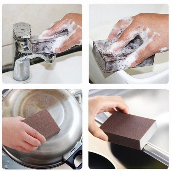 Magic Sponge Eraser descaling emery cleaning brush silicon carbide descaling cleaning brush stove top pot kitchen tools - Image 4