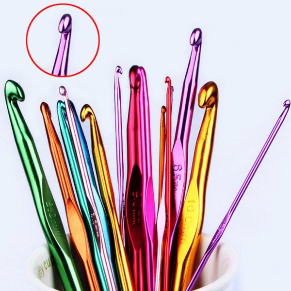 Metal Stainless Steel Crochet Hooks/Needles Alumina Knitting Hooks 2-10mm Yarn Sewing Accessories Tools DIY Craft Knit Needle - Image 2