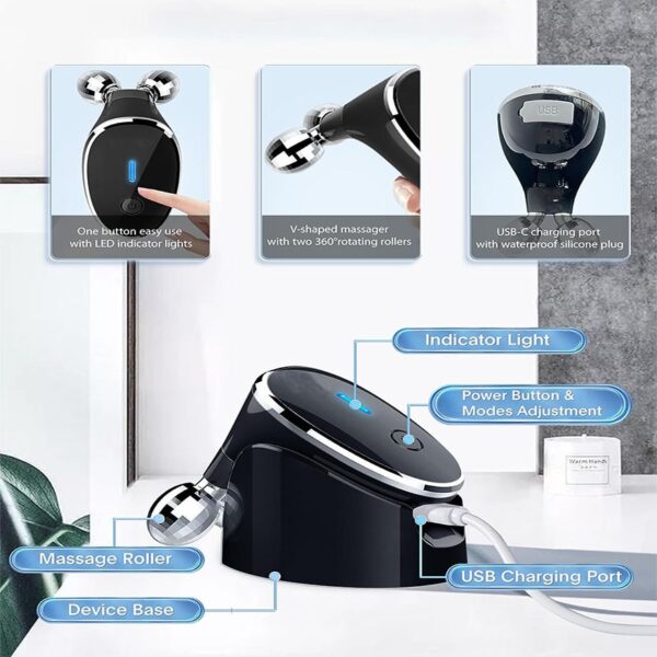 Microcurrents Face Massager Beauty Tools Roller For Skin Care Lifting Skin Tightening Wrinkle Removal Personal Care Home Devices - Image 4