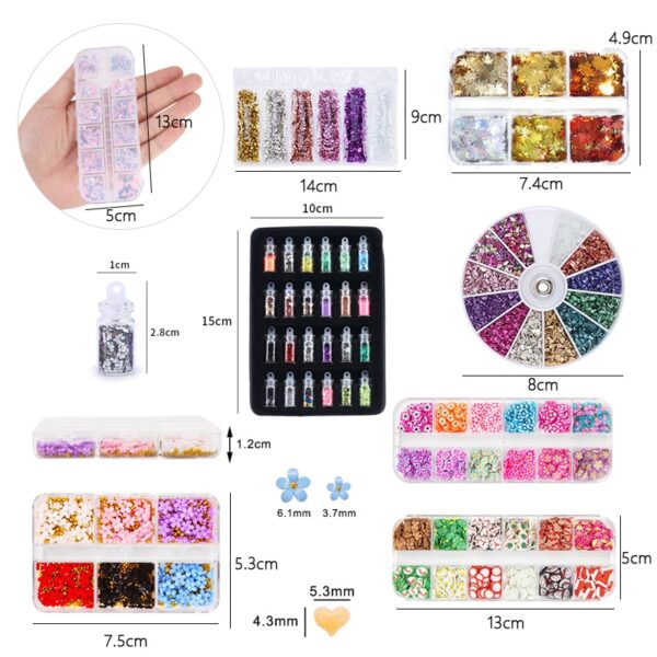 Mix Glitter Sequins for Resin Soft Pottery Gold Foils Nail Art DIY UV Crystal Epoxy Resin Mold Filler Jewelry Making Supplies - Image 2