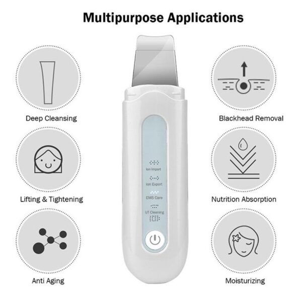 New Beauty Professional Face Beauty Personal Care Device Ultrasonic Facial Lift Sonic Face Cleaning Skin Scrubber Spatula - Image 3