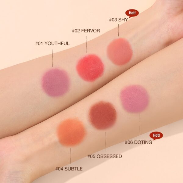 O.TWO.O Lipstick Blush Stick 3-in-1 Eyes Cheek and Lip Tint Buildable Waterproof Lightweight Cream Multi Stick Makeup for Women - Image 3