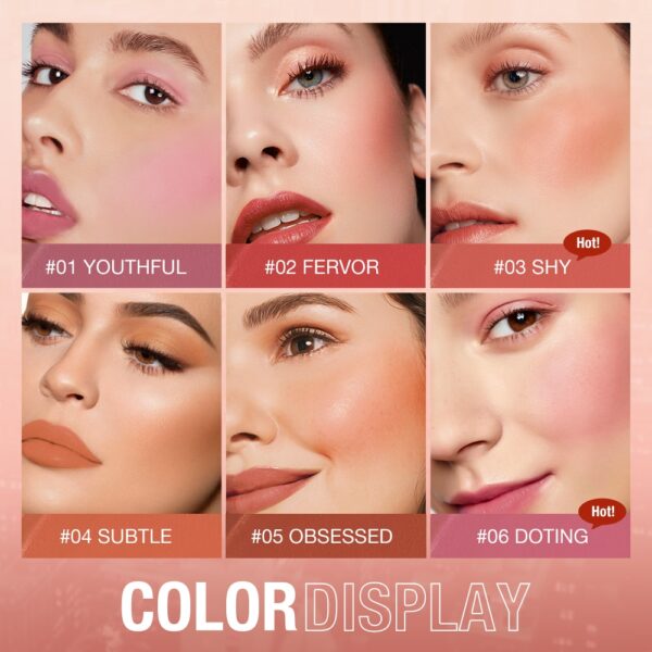 O.TWO.O Lipstick Blush Stick 3-in-1 Eyes Cheek and Lip Tint Buildable Waterproof Lightweight Cream Multi Stick Makeup for Women - Image 5