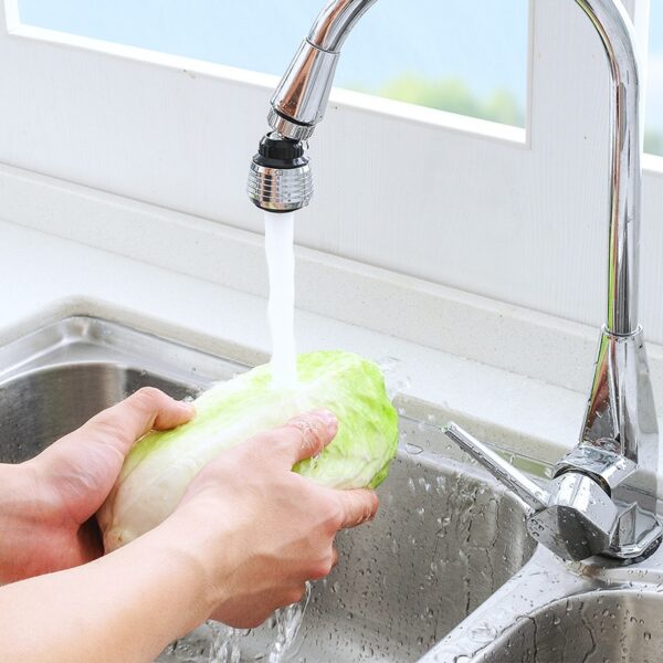 Oauee 360 Degree Swivel Kitchen Faucet Aerator Adjustable Dual Mode Sprayer Filter Diffuser Water Saving Nozzle Faucet Connector - Image 2