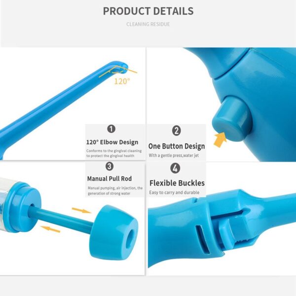 Oral Irrigator Teeth Cleaner Water Jet Tooth Health Water Non-electric Household Portable Oral Irrigator Flossing LV160 New - Image 4
