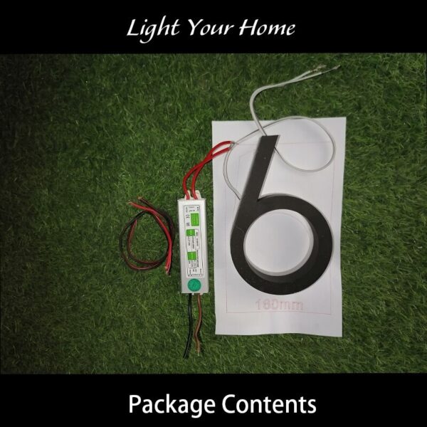 Outdoor Sign 3D LED House Numbers Light Home Number with Backlight Address Apartment Number Plate Stainless Steel Luminous Metal - Image 5