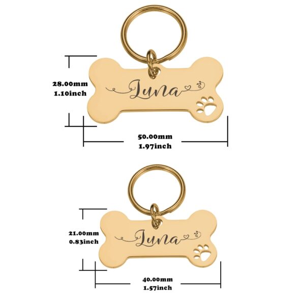 Personalized Pet Dog Tags Shiny Steel Free Engraving Kitten Puppy Anti-lost Collars Tag for Dog Cat Nameplate Pet Accessoires - Image 3