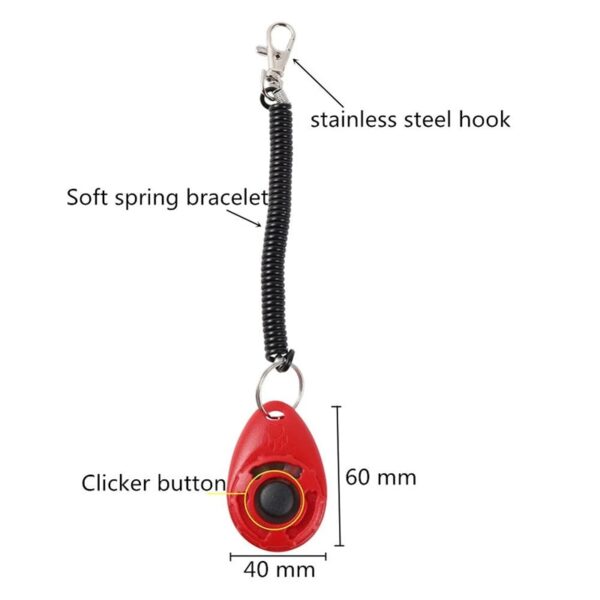 Pet Cat Dog Training Clicker Plastic New Dog Click Trainer Portable Auxiliary Adjustable Wristband Sound Key Chain Dog Supplies - Image 2
