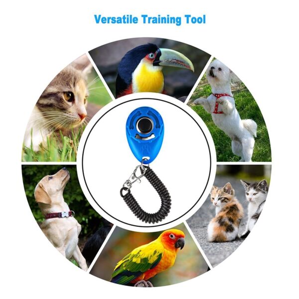 Pet Cat Dog Training Clicker Plastic New Dog Click Trainer Portable Auxiliary Adjustable Wristband Sound Key Chain Dog Supplies - Image 3