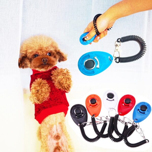 Pet Cat Dog Training Clicker Plastic New Dog Click Trainer Portable Auxiliary Adjustable Wristband Sound Key Chain Dog Supplies - Image 5