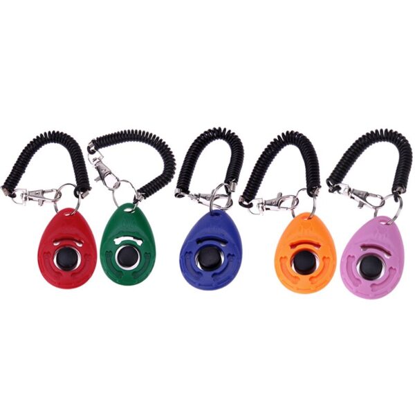 Pet Cat Dog Training Clicker Plastic New Dog Click Trainer Portable Auxiliary Adjustable Wristband Sound Key Chain Dog Supplies - Image 6