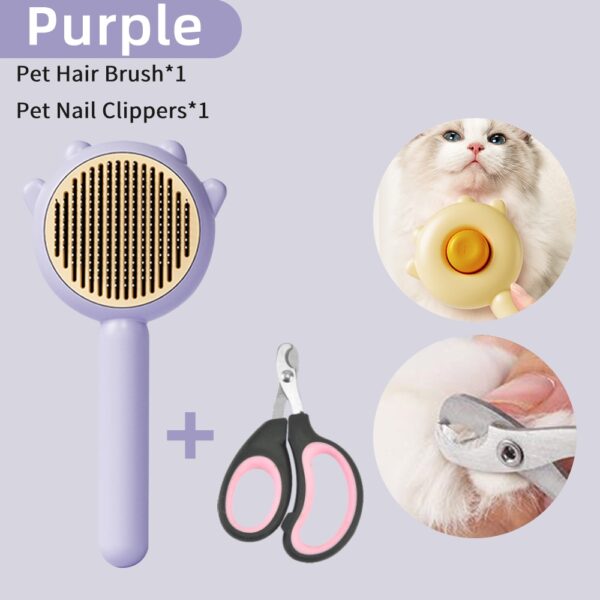 Pet Grooming Needle Brush Magic Massage Comb Hair Remover Pets General Supplies with Pet Nail Clippers For Cat Dog Cleaning Care - Image 5