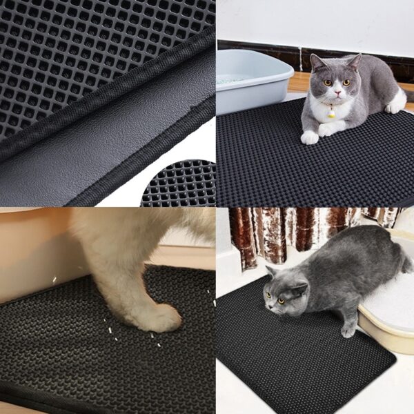 Pet Litter Mat Waterproof Double Layer Pet Litter Mat Non Slip Mat Washable Cat Mat Pet Supplies - Image 6