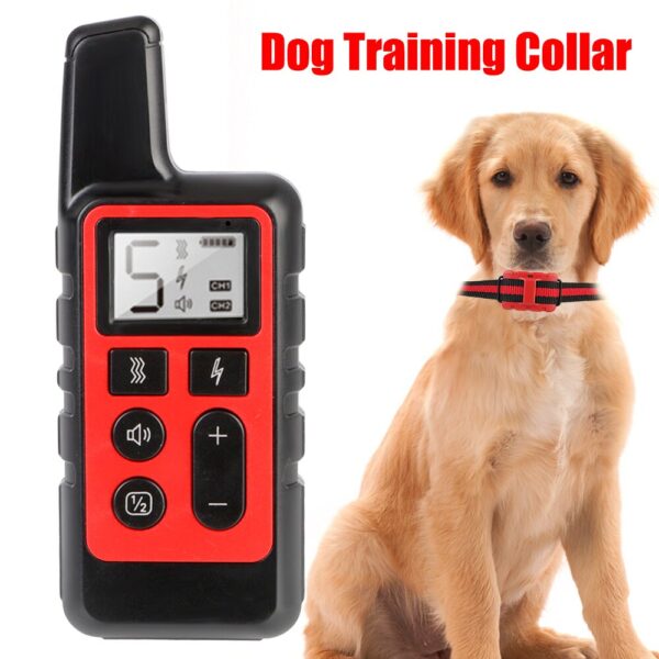 Pet Remote Control Waterproof Shock Vibration Sound 500m Electric Dog Training Collar for All Size Dogs Rechargeable - Image 2