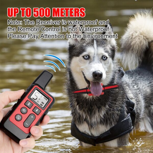 Pet Remote Control Waterproof Shock Vibration Sound 500m Electric Dog Training Collar for All Size Dogs Rechargeable - Image 5