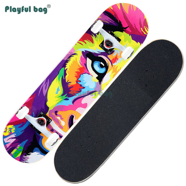 Playful Bag Four wheel skateboard for adult Waterproof Heat transfer pattern Double rocker skateboard Children sport toys AMA26 - Image 6