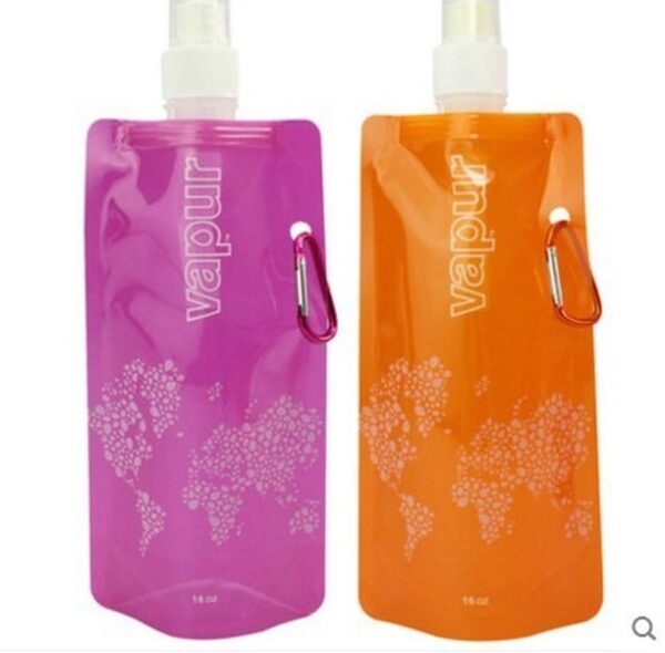 Portable Ultralight Foldable Silicone Folding Water Bottle Water Bag Outdoor Sport Supplies Hiking Camping Soft Flask Water Bag - Image 2