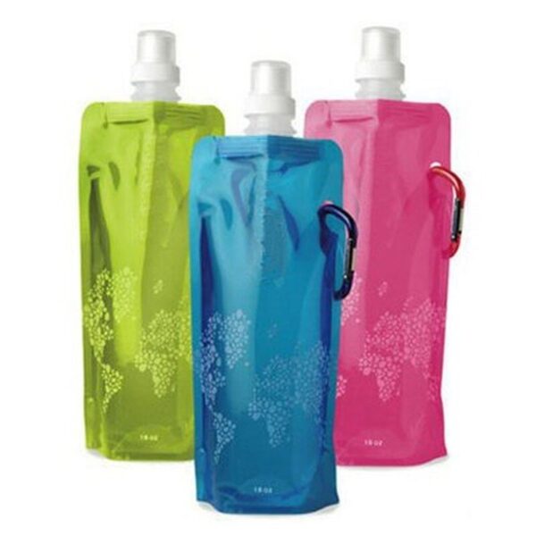 Portable Ultralight Foldable Silicone Folding Water Bottle Water Bag Outdoor Sport Supplies Hiking Camping Soft Flask Water Bag