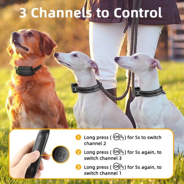 ROJECO Electric Dog Training Collar 3300ft Remote Control IPX7 Waterproof Vibrator Electric Pet Puppy Dog Bark Stop Shock Collar - Image 6