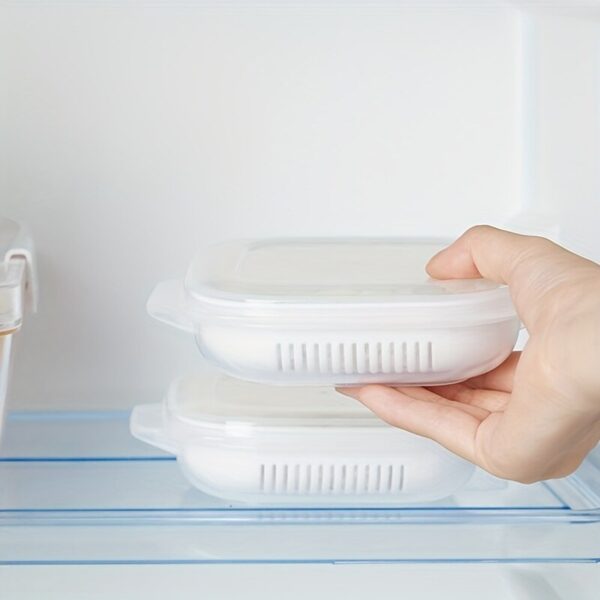 Refrigerator Freezer Fresh-keeping Box, Fruit And Vegetable Storage, Rice Lunch Box, Microwave Oven Heating Box Home Kitchen - Image 2