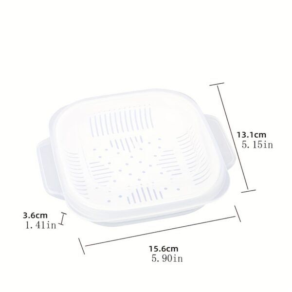 Refrigerator Freezer Fresh-keeping Box, Fruit And Vegetable Storage, Rice Lunch Box, Microwave Oven Heating Box Home Kitchen - Image 4