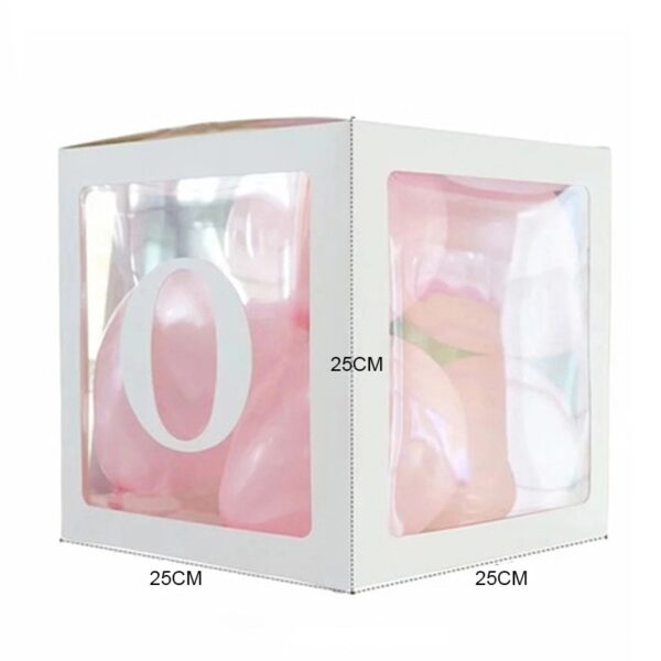 Transparent Letter Balloon Box Baby Shower Decorations Happy Birthday Wedding Decor 1st Birthday Party Supplies Balloon Box - Image 6