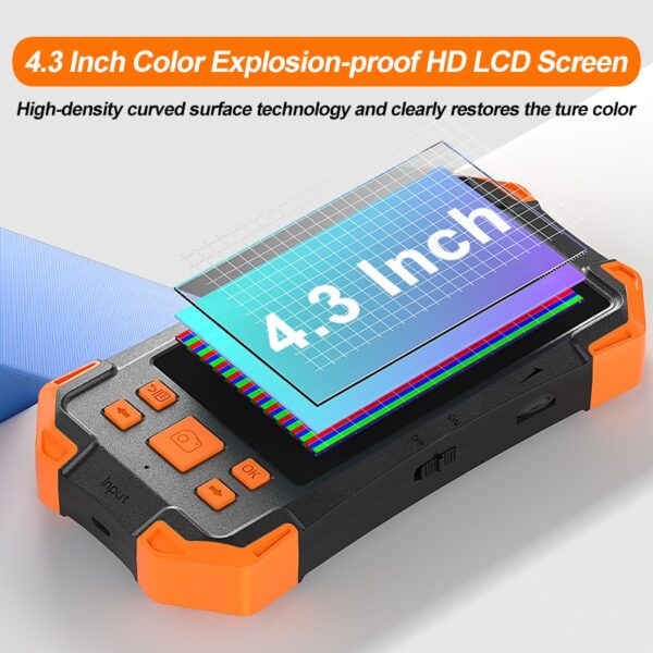 Triple Lens Industrial Endoscope Camera 4.3'' Screen HD1080P Single Dual Lens Pipe Car Inspection USB Borescope Waterproof LED - Image 2