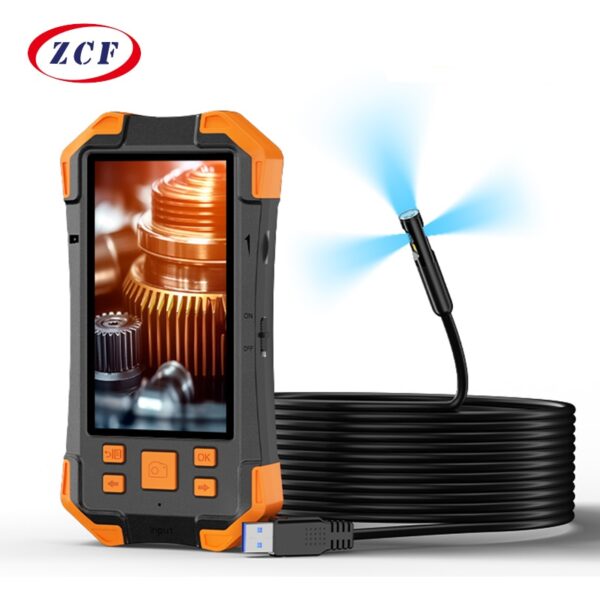 Triple Lens Industrial Endoscope Camera 4.3'' Screen HD1080P Single Dual Lens Pipe Car Inspection USB Borescope Waterproof LED
