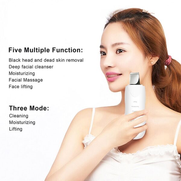 Ultrasonic Skin Scrubber Beauty Personal Care Device Deep Cleansing Therapy Ultrasonic Facial Skin Scrubber - Image 2