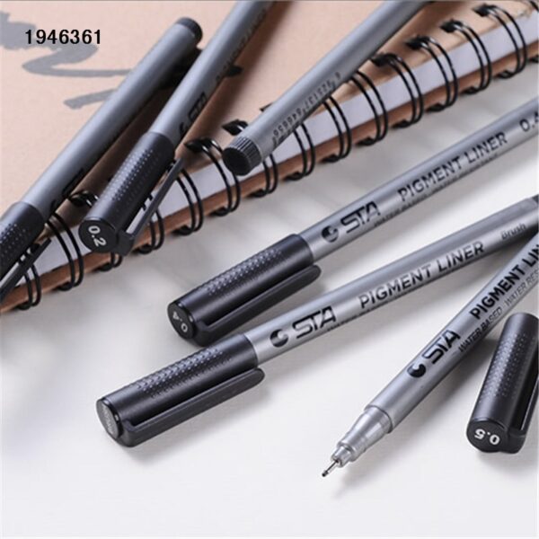 Waterproof STA Art Markers brush pen office student School Painting Line Drawing Black fine sketch Pens art supplies - Image 5
