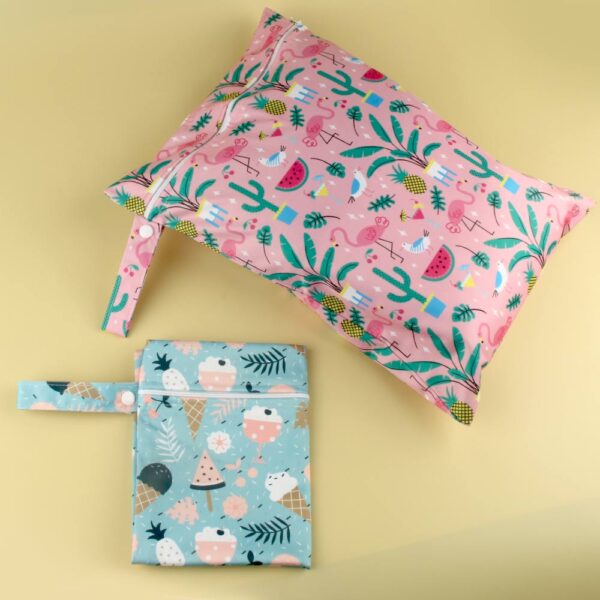 Wet Bag 30x40cm Washable Reusable Cloth Diaper Wet Nappy Bag Waterproof Diaper Bag for Swimming Travel Baby Items Storage Pouch - Image 4