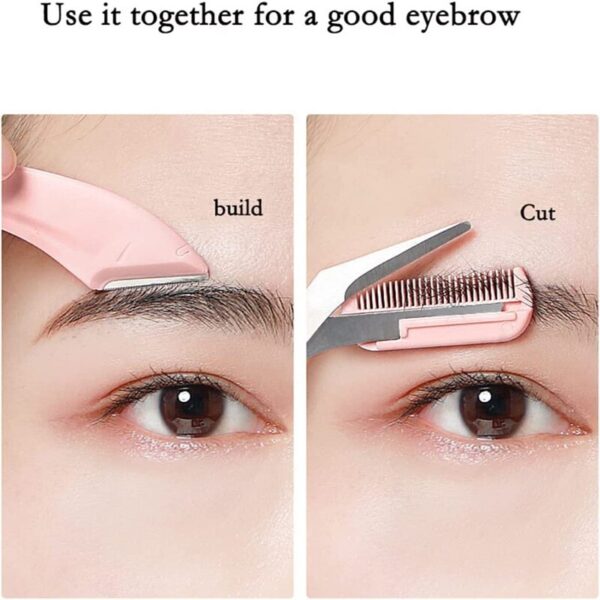Women Eyebrow Trimmer Scissor Beauty Products Eyebrow Scissors Comb Stainless Steel Makeup Tools Beauty Scissors - Image 2